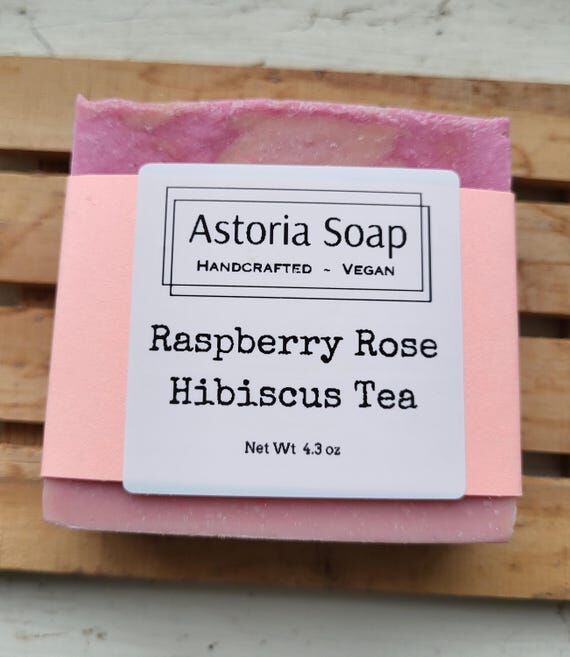 Raspberry Rose Hibiscus Tea - Handmade Soap -...