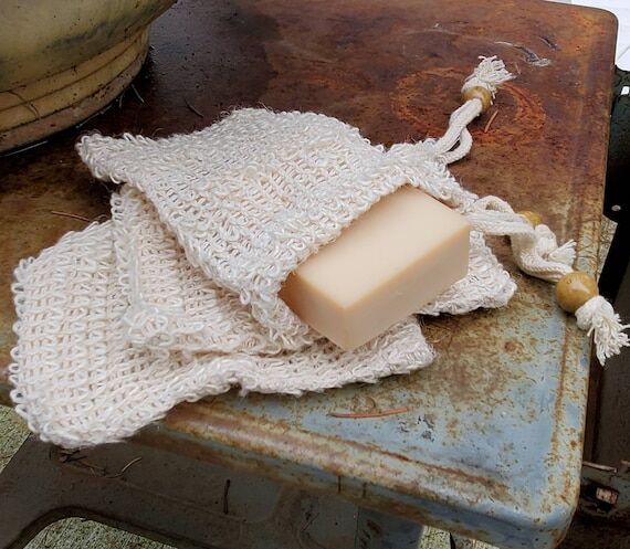 Sisal Soap Saver Bag: Natural Exfoliating Mes...