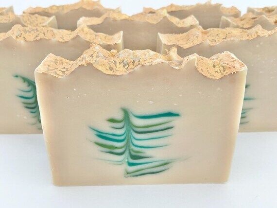 Christmas Tree Swirl Handmade Soap Bar, Homem...