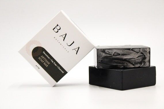 Charcoal Soap, Geranium Tea Tree, Soap bar, C...