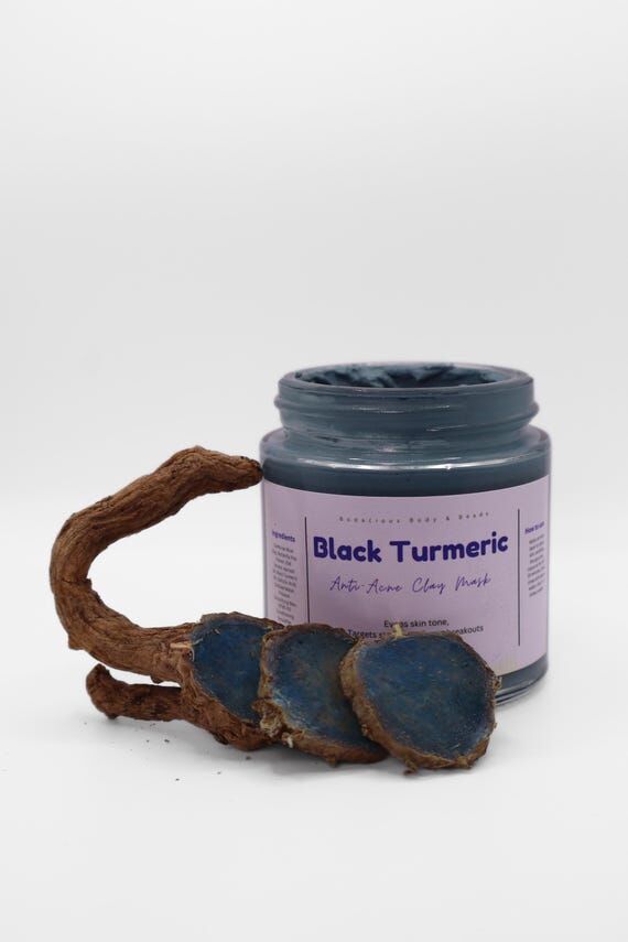 Black Turmeric Clay Mask: Anti-Acne, Dark Spo...