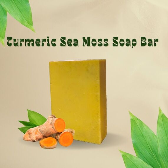 Turmeric seamoss bar- Skin evening, natural s...