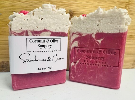 Strawberry & Champagne Soap Bar: Handmade She...