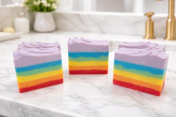 Over The Rainbow Goat Milk Soap...