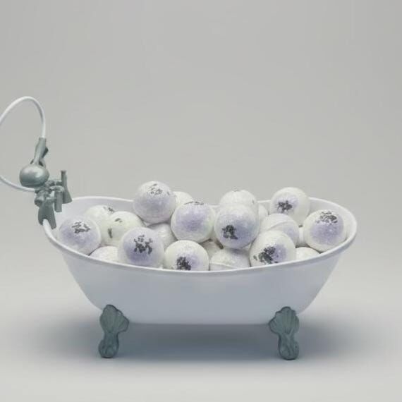Premium Goat Milk Bath Bombs – Lavender •...