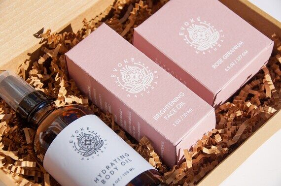 Natural Soap and Oil Gift Set, Rose Geranium,...