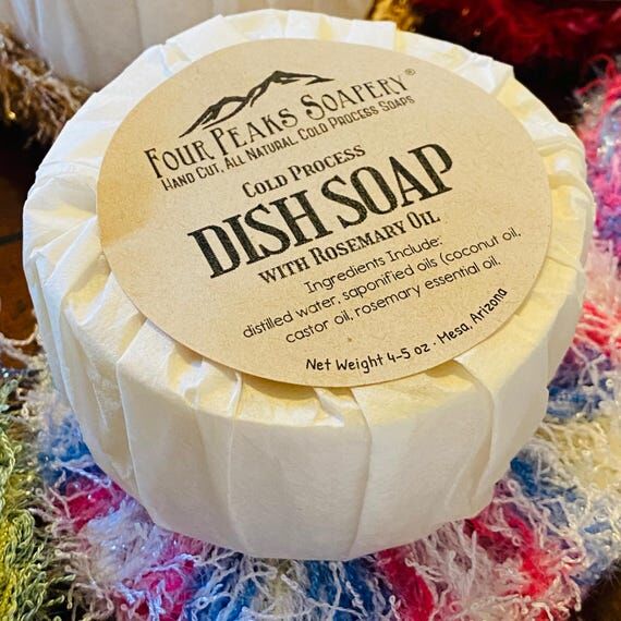 Handmade Solid Dish Soap Bar: Rosemary or Cit...