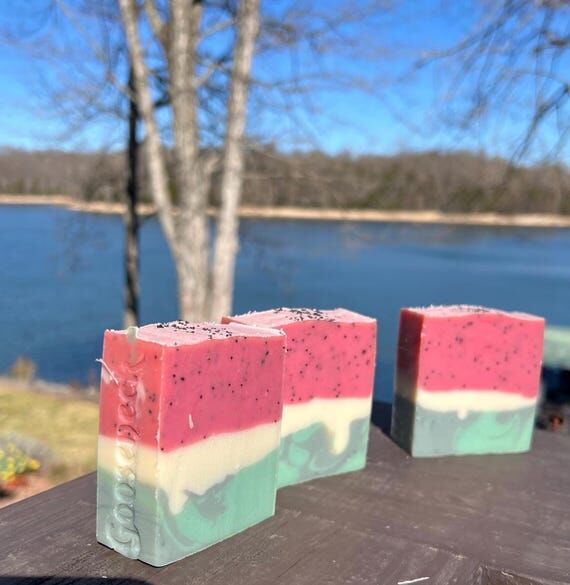 Watermelon Scented Bar Soap: Homemade Artisan...