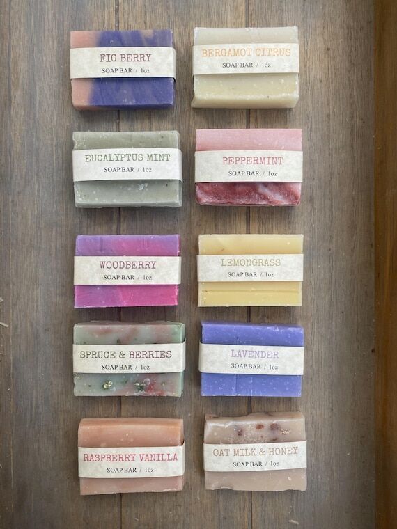 Mini Artisan Soap Set: Rustic Favors, Natural...