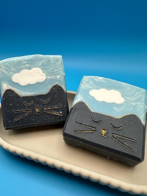 Over the Rainbow Cat Soap - handmade sweet-sc...