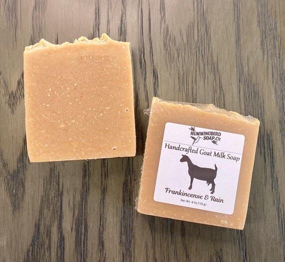 Frankincense & Rain Goat Milk Soap: Handcraft...