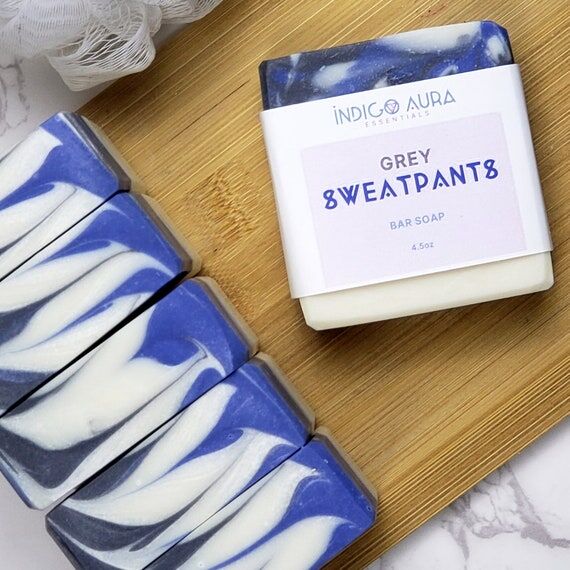 Gray Sweatpants Soap Bar: Handmade Cold Proce...