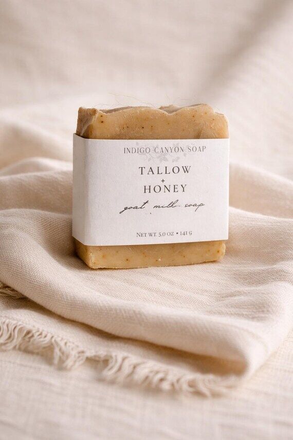 Tallow & Honey Goat Milk Soap Bar - Natural M...