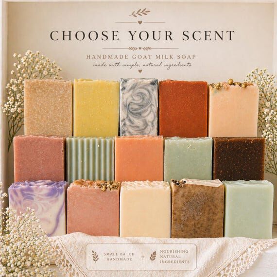 Handmade Goat Milk Soap Bar, Artisan Natural ...