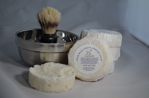 Goat Milk Shaving Soap Puck: Woodsy or Lavend...