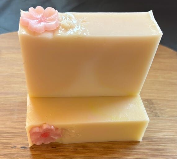 Cherry Blossom Goat Milk Soap, Glycerin Bar, ...