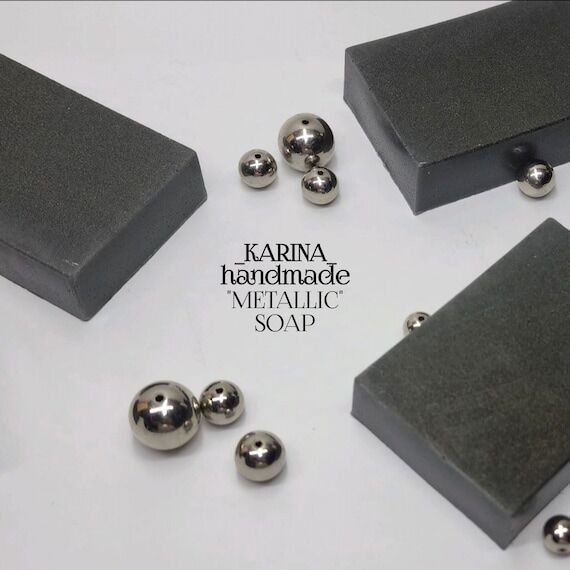 Metallic Charcoal Soap: Natural Aromatic Vega...