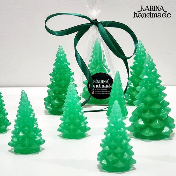 Handmade Christmas Tree Soap, Mistletoe Aroma...