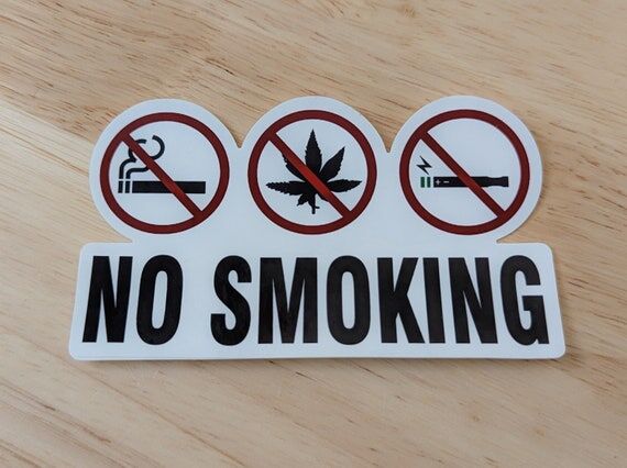 No Smoking Static Cling Window Sticker Or Fla...