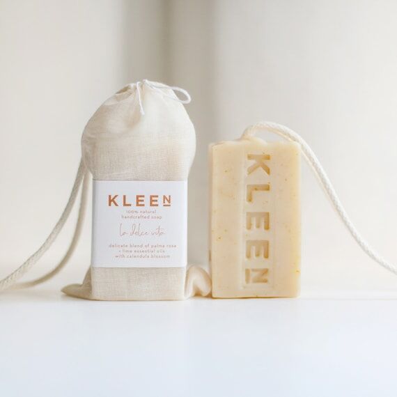 Floral Soap on a Rope: Lime & Palma Rosa, Veg...