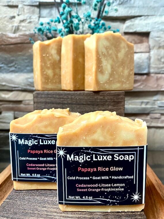 Papaya Rice Glow Soap | Goat Milk Soap | Papa...