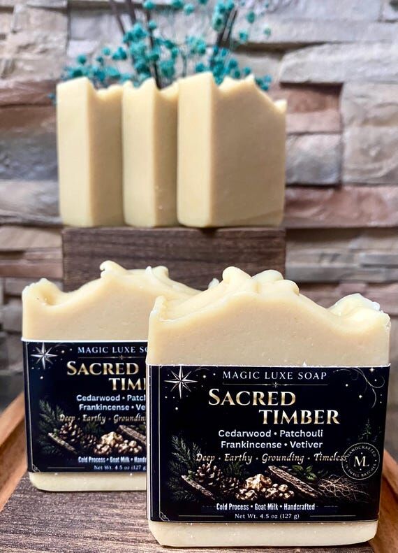 Sacred Timber Soap | Cedarwood, Patchouli, Fr...