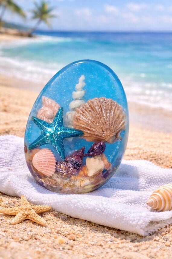 Seashell Ocean Soap-Beach Inspired Handmade S...