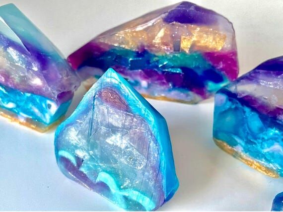 Crystal Gemstone Soap-Geode Soap-Crystal Gift...