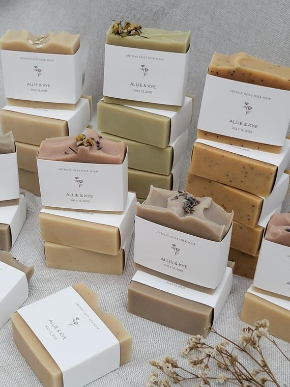 Custom Soap Favors: Natural Handmade Goat Mil...