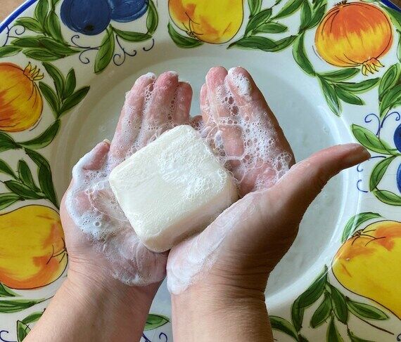 Lemon Sugar Castile Handmade Soap: Vegan Oliv...
