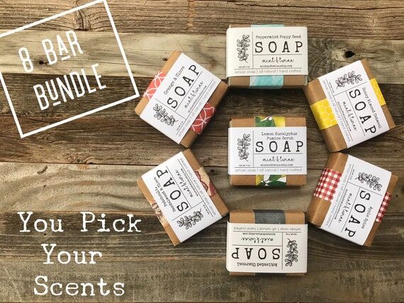 You Pick 8 Bars Soap Bundle, Cold Process Ha...