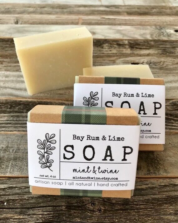 Bay Rum & Lime Handmade Soap, Cold Process Ha...