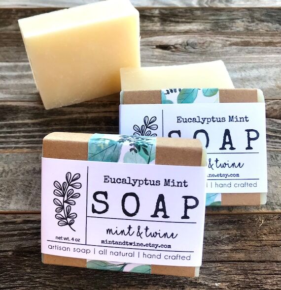 Eucalyptus Mint Handmade Soap, Cold Process H...