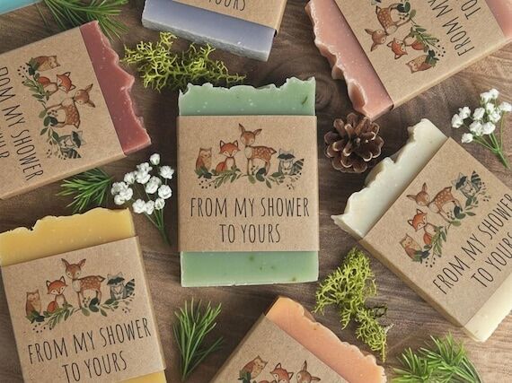 Woodland Baby Shower Soap Favor for guest, Fo...
