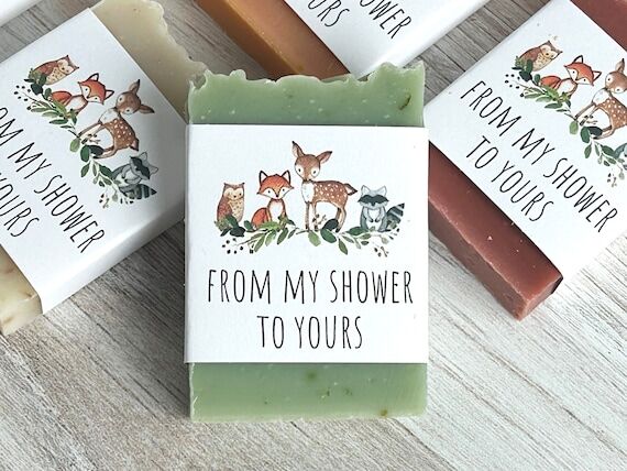 Woodland baby shower soap favor Woodland them...