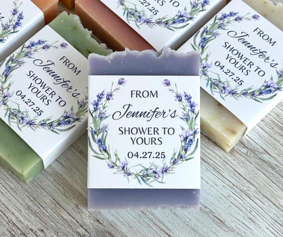 Lavender Bridal Shower Soap Favors, Personali...