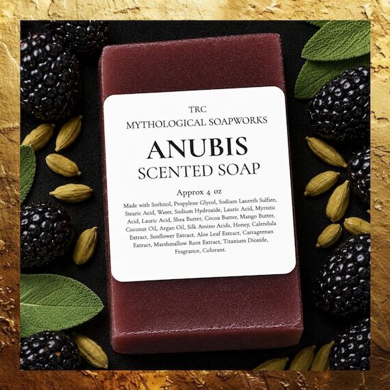 ANUBIS Spiced Blackberry Soap. Handmade Botan...
