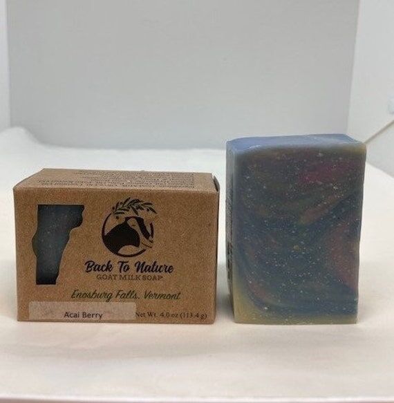 Acai Berry Goat Milk Soap, stocking stuffer, ...
