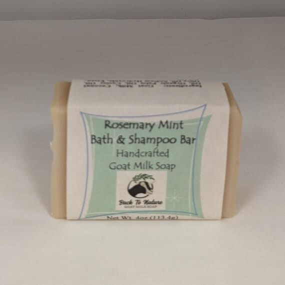 Rosemary Mint Goat Milk Bath & Shampoo Bar, m...