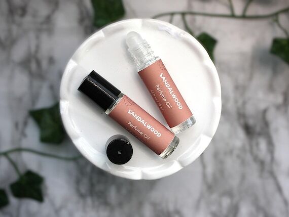 Sandalwood Perfume Oil Roll On - Handmade Uni...