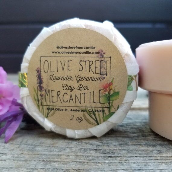 Lavender Rose Geranium Clay Soap: Homegrown O...
