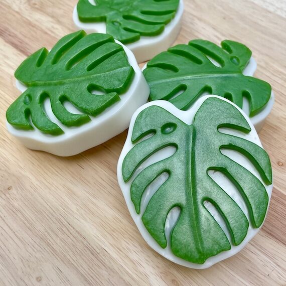 Monstera Leaf Handmade Soap, Fresh Scented Ba...