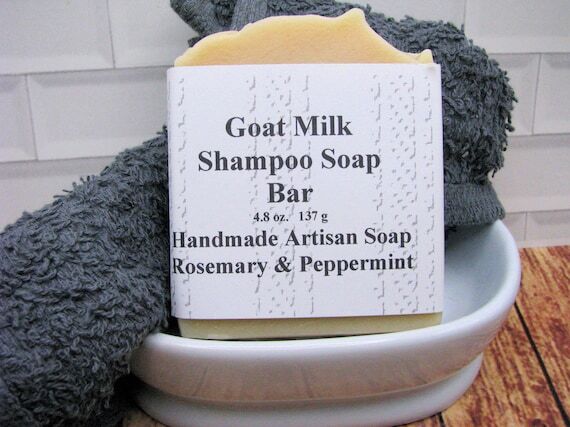 Goat Milk Shampoo Bar: Rosemary Mint, Natural...