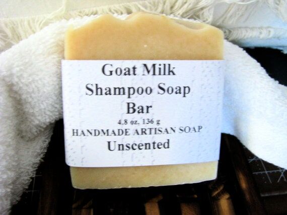 Unscented Goat Milk Shampoo Bar: Natural Hand...
