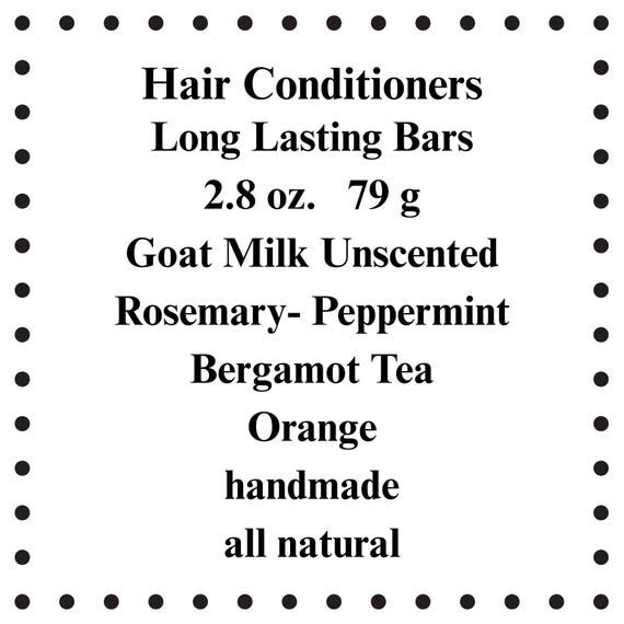 Hard Bar Hair Conditioners- Goat Milk Unscent...