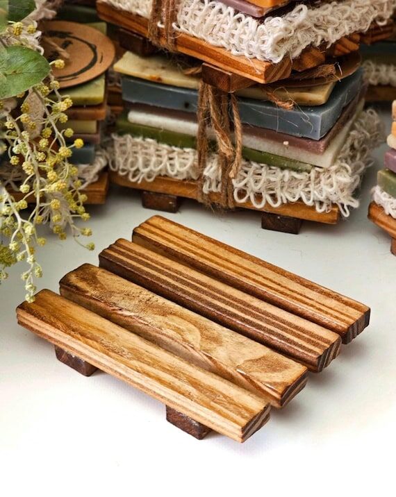 Eco-friendly Wooden Soap Dish For Eco Bathroo...