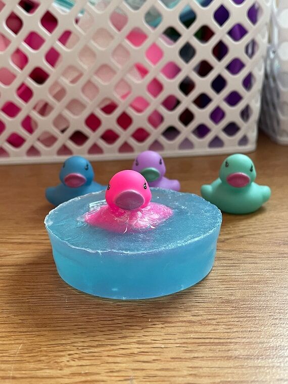 Homemade Mini Rubber Duck in pond Soap Bar...