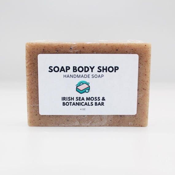 Handmade Irish Sea Moss Soap Bar – with Lav...