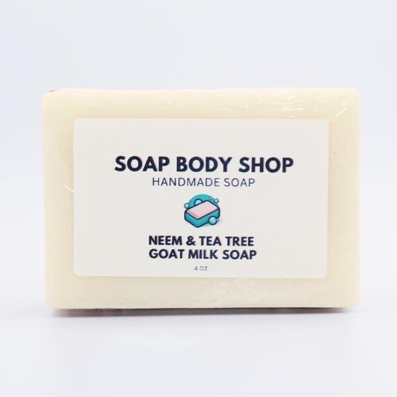 Handmade Neem & Tea Tree Soap: Goat's Milk, L...
