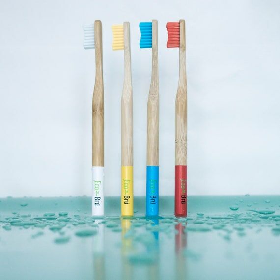 EcoBru Bamboo Toothbrush Set: Sustainable Ora...